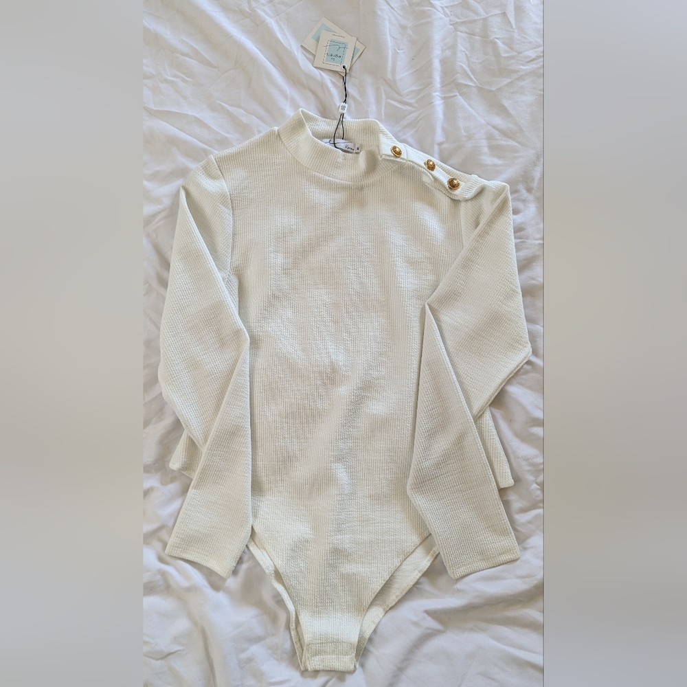 By Egreis white long sleeve bodysuit